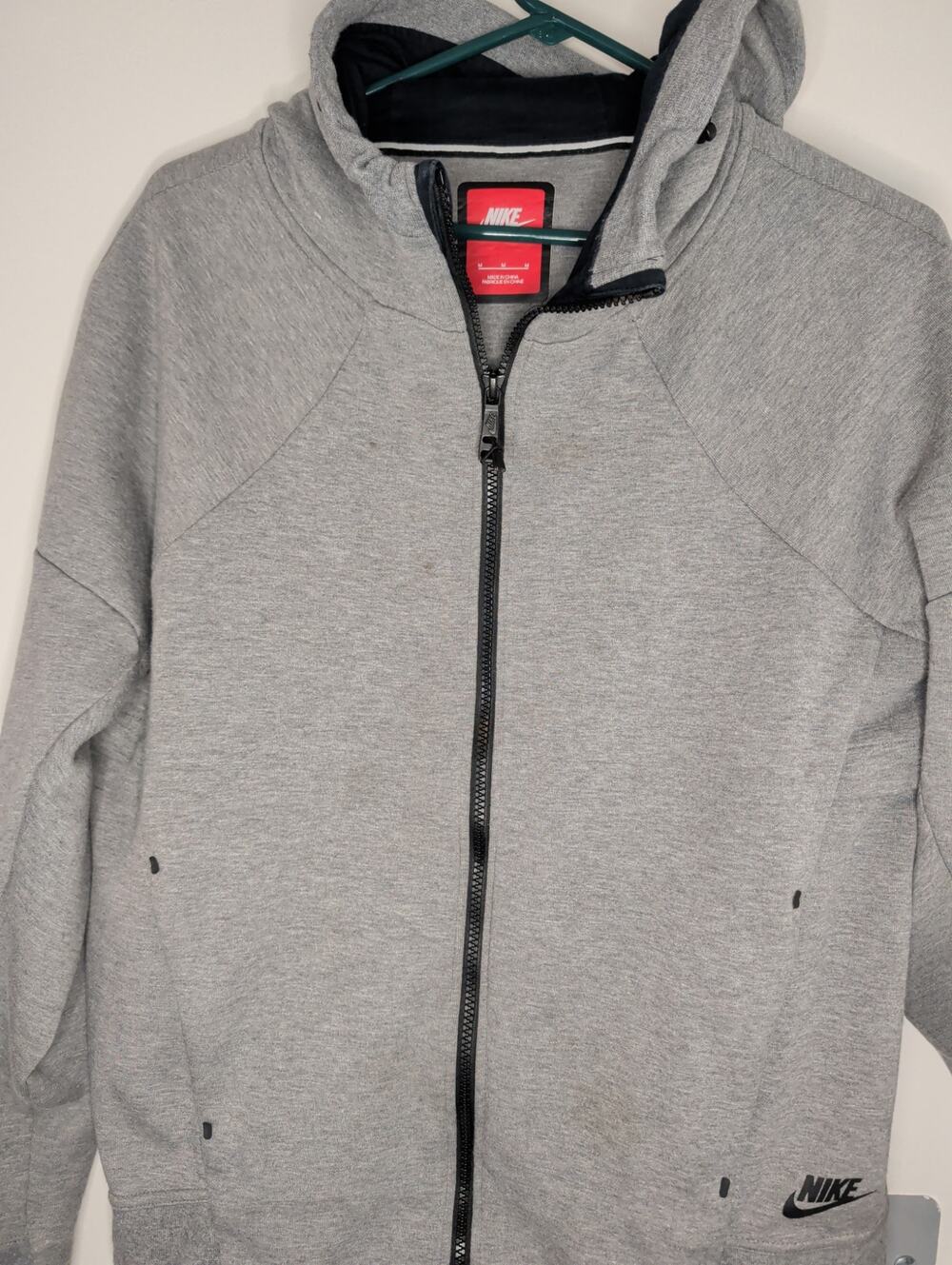 Nike Tech Fleece Hoodie Womens Full Zip Jacket Grey Heather Medium M 806329-091